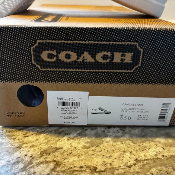 Coach Carnation/Chalk Canvas Sneakers - Picture 2 of 5